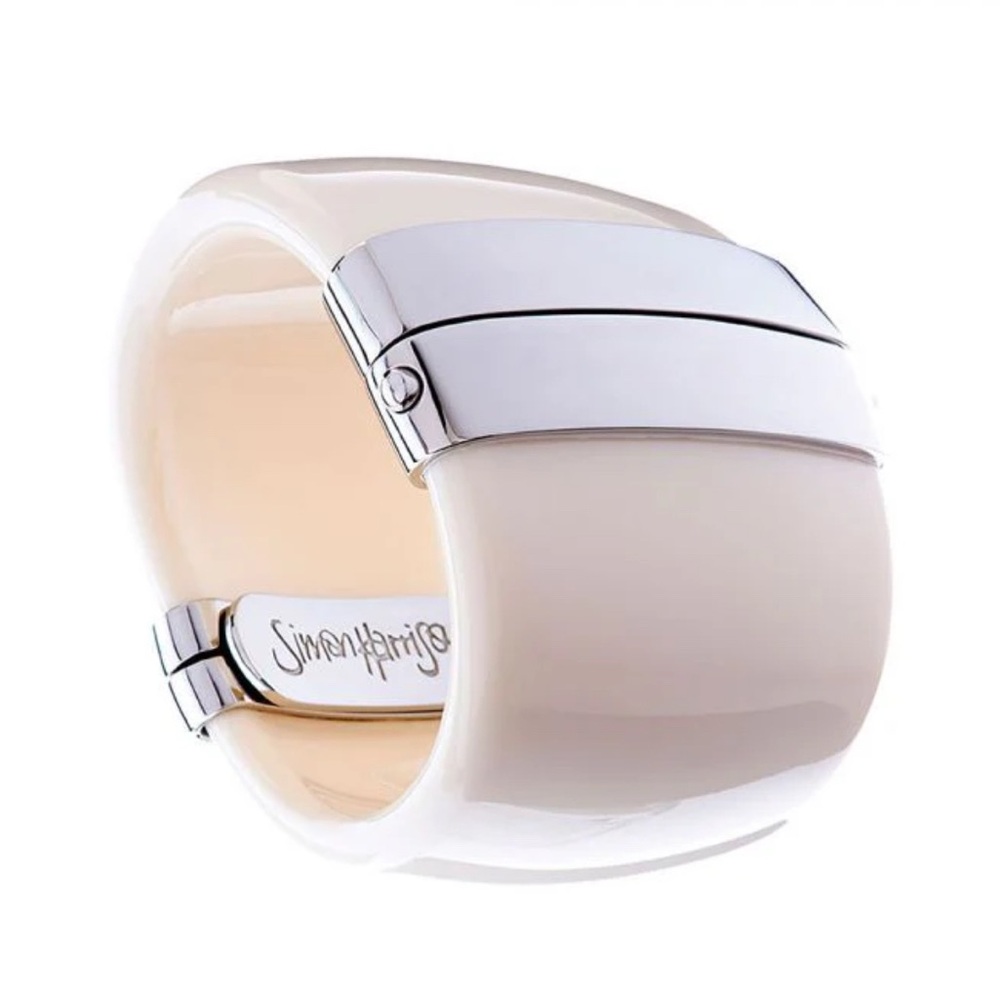 Cream and Silver Bracelet